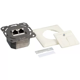   Logilink Cat.6 fali aljzat 2 x RJ45, árnyékolt, fehér (NP0023)