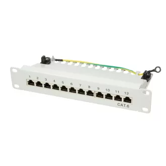  Logilink Cat.6 patch panel 12-port 10", STP, szürke (NP0041)