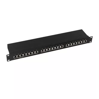   Logilink Cat.6 patch panel 24-port 19" STP, fekete, EconLinie (NP0055)
