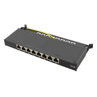   Logilink Cat.6A patch panel 8-port mini asztali, árnyékolt, fekete (NP0064B)
