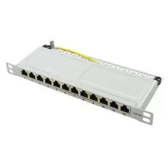   Logilink Cat.6A Patch Panel 12-port 10", STP, fél egység magasság, szürke (NP0065)