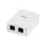 Logilink Cat.6A Felületre szerelhető doboz 2 x RJ45, árnyékolatlan (NP0101)