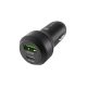 NATEC AUTÓS TÖLTŐ CONEY 1X USB 1X USB-C POWER DELIVERY 3.0 48W QC3.0 FEKETE (NUC-1980)