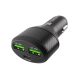 NATEC AUTÓS TÖLTŐ CONEY 2X USB 1X USB-C POWER DELIVERY 3.0 84W QC3.0 FEKETE (NUC-1981)