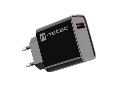 Natec Ribera 1xUSB-A 18W fali töltő fekete