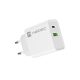 Natec Ribera 1xUSB-A 1xUSB-C 20W fali töltő fehér