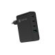 Natec Ribera 1xUSB-A 3xUSB-C 100W fali töltő fekete