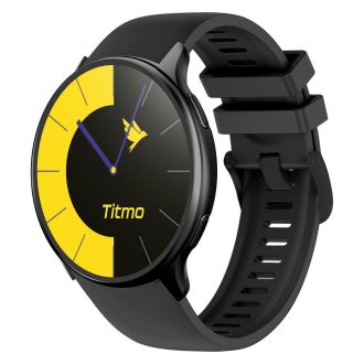   TITMO O-200 okosóra (GPS, AMOLED, Bluetooth-hívás, szilikon szíj) fekete (O-200B)