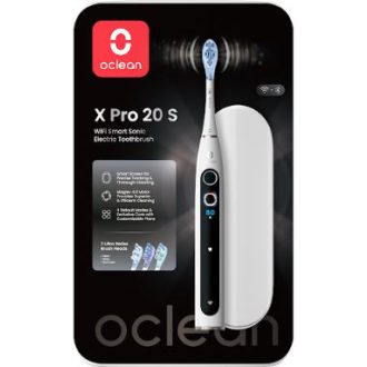   Oclean X Pro 20 S White elektromos fogkefe Szett okos kijelzővel (OCL556971)