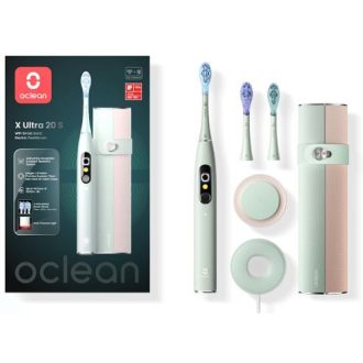   Oclean X Ultra 20 S Green elektromos fogkefe Szett AI okos kijelzővel (OCL557091)