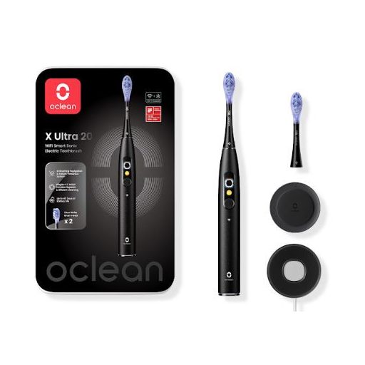 Oclean X Ultra 20 Black elektromos fogkefe AI okos kijelzővel (OCL557121)