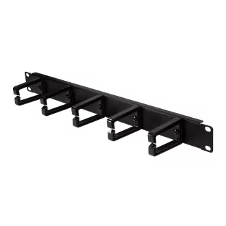  Logilink 19" kábelrendező 1U, műanyag konzolokkal, fekete (OR104B)
