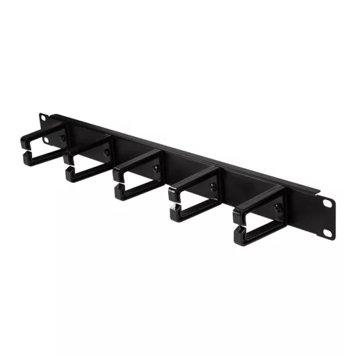 Logilink 19" kábelrendező 1U, műanyag konzolokkal, fekete (OR104B)