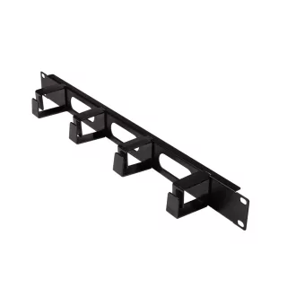   Logilink 19" kábelkezelő panel 1 U 4 kábelgyűrűvel és 3 kábelnyílással (OR107B)