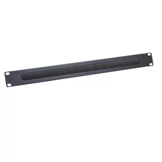   Logilink 19"-os kábelbevezető panel kefével 1U, fekete (ORCEB1B)