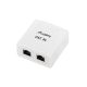 Lanberg CAT5e 2xRJ45 FTP árnyékolt fehér felületi szerelodoboz (OS5-0002-W)