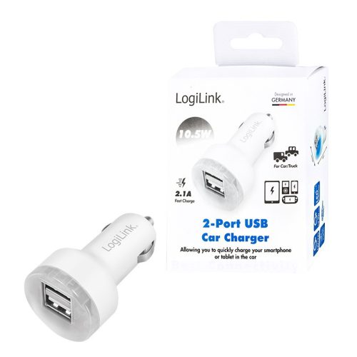 Logilink USB autós töltő, 10,5W (PA0227)