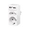 LogiLink Socket adapter, 1x CEE7/16 + 1x CEE7/3 + 2x USB-A (PA0276)