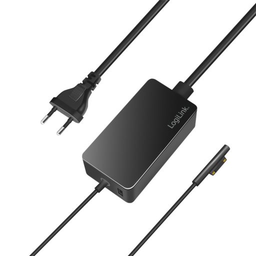 Logilink Felületi laptop töltő, 65 W, USB-Port, fekete (PA0309)