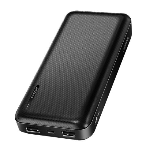 Logilink Powerbank 20 000 mAh, 2x USB-A, 1x USB-C, fekete (PA0323)