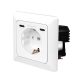 Logilink Fali aljzat, 1x CEE 7/3, 2x USB-C, 25 W, PD, beépítési mélység: 29.5 mm