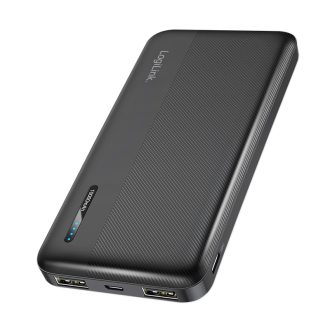   Logilink Powerbank 10 000 mAh, 2x USB-A, USB-C, gyorstöltés funkcióval, fekete (PA0338RF)