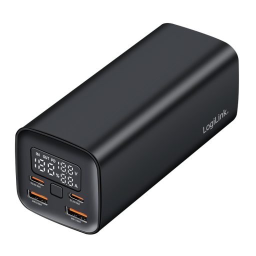 Logilink Power bank 20 000 mAh, QC 3.0 és PD 3.0 65 W, fekete (PA0350)