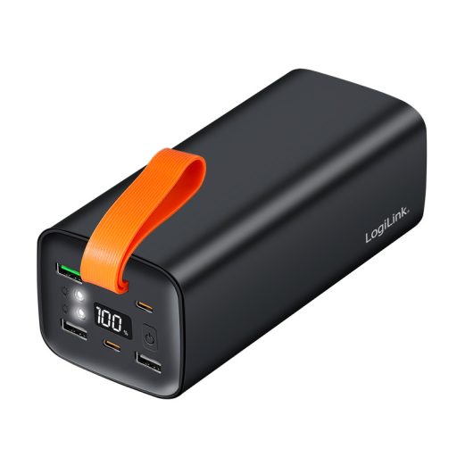 Logilink Power bank 50 000 mAh, QC 3.0 és PD 3.0 100 W, fekete (PA0351)