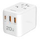 Logilink Univerzális utazó tápegység, 20 W (PD), 4x csatlakozók, tűzálló, fehér