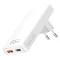 Logilink Kettős USB aljzat adapter, 65 W, USB-A, USB-C, extra vékony, fehér (PA0368)