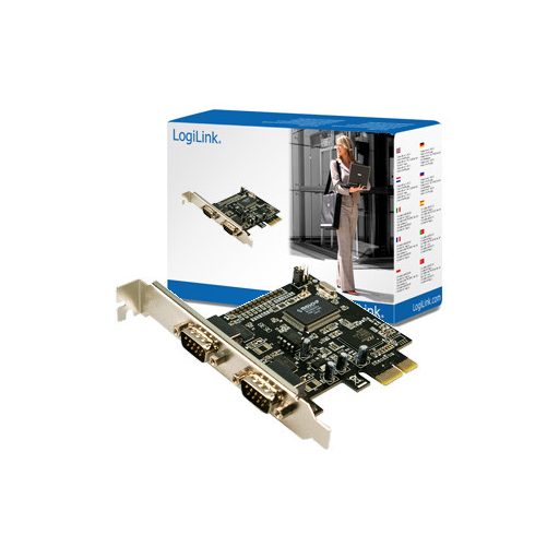Logilink PCI Express kártya, 2 soros port (PC0031)