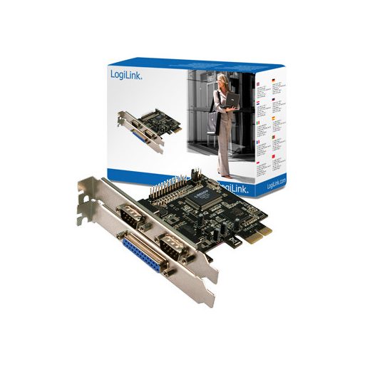 Logilink PCI Express kártya, 2x soros és 1x párhuzamos (PC0033)