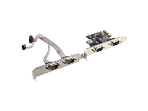 LANBERG PCI EXPRESS X1 KÁRTYA->4X DB-9(COM) ALACSONY PROFILÚ (PCE-DB9-004)