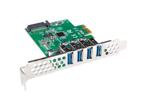 LANBERG PCI EXPRESS X1 KÁRTYA->4X USB-A 3.1 GEN1 ALACSONY PROFILÚ (PCE-US3-004)