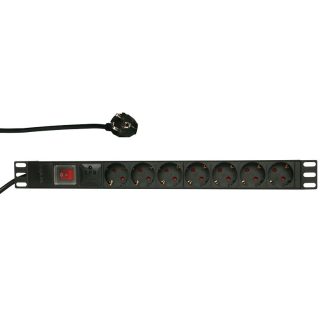   Logilink 19 "PDU 7 x CEE7 / 3 aljzat, túlfeszültség-védelemmel és kapcsolóval (PDU7C01)