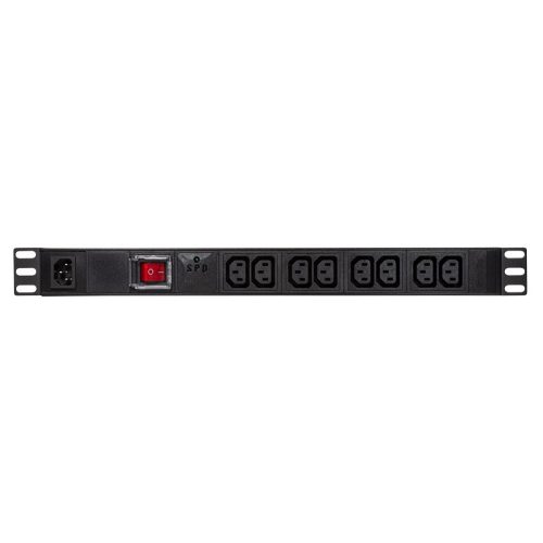 Logilink 19" PDU 8-as IEC320 C13, túlfeszültség-védelemmel és kapcsolóval (PDU8A02)