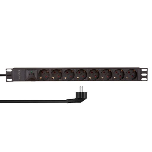 Logilink 19" PDU 8-utas, túlfeszültség-védelemmel (PDU8C04)