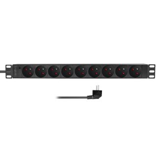   Logilink 19" PDU 9 x francia/belga szabványos kimenet Type E (PDU9F03)