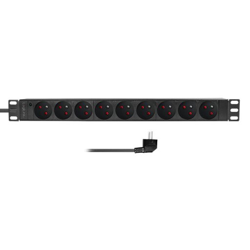 Logilink 19" PDU 9 x francia/belga szabványos kimenet Type E (PDU9F03)