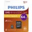 Philips Micro SDHC Memóriakártya 64GB Class 10 UHS-I U1 Adapter (PH666868)