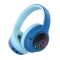 PowerLocus Bobo Bluetooth fejhallgató gyerekeknek, hangerőlimit funkcióval, fekete/kék (PWL-BOBO-BLACKBLUE)