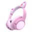 PowerLocus Bobo macskafüles Bluetooth fejhallgató gyerekeknek hangerőlimittel, rózsaszín (PWL-BOBO-CATEARSPINK)