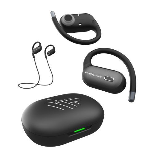PowerLocus Move nyitott fülű bluetooth fülhallgató  mozgáshoz (PWL-MOVE-BLACK)