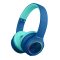 PowerLocus PLED Bluetooth fejhallgató gyerekeknek hallásvédő hangerőlimittel, kék (PWL-PLED-BLUE)