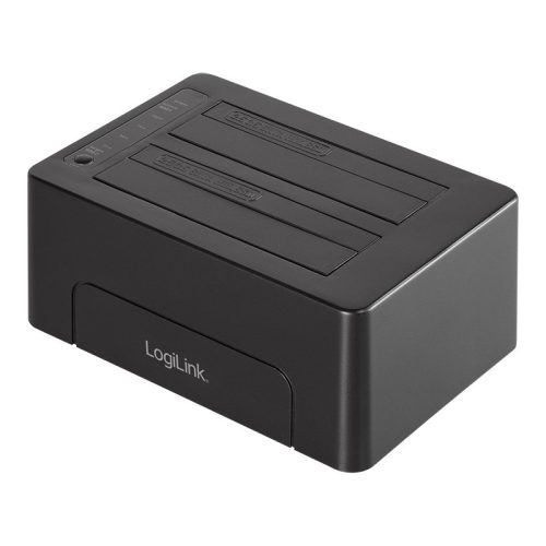 LogiLink USB 3.1 Gen 2 Quickport, 2-rekeszes, 2,5/3,5" SATA HDD/SSD-hez (QP0028)