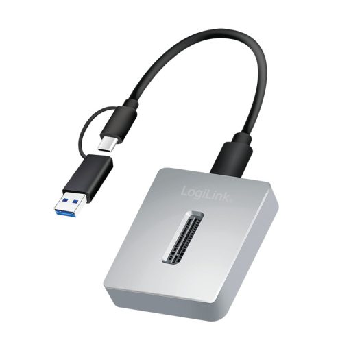 Logilink USB 3.2 Gen2 dokkolóállomás, 10 Gbit/s, 1 port, M.2 NVMe (PCIe), alumínium (QP0034)