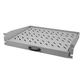   Logilink Kihúzható polc, 19 hüvelykes profilsín elejére szerelhető, szürke (SF2C50G)