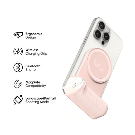 SnapGrip Mágneses kamera/fotó markolat (Krétarózsaszin) (SHIFTCAM667609)
