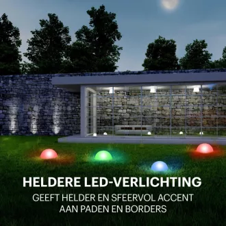   Solar kerti lámpa leszúrható félgömb, 5db, Grundig (SOL261577)