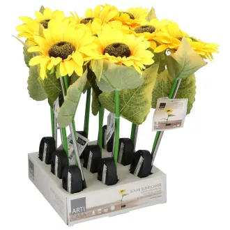 Solar lámpa napraforgó 18x18x70cm, Arti Casa (SOL302201)